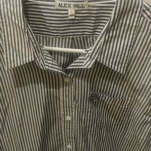 Button down striped dress.